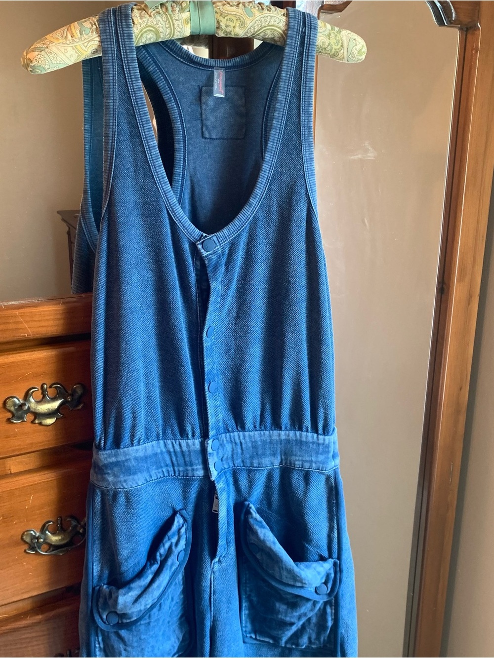 FREE PEOPLE MOVEMENT Blue Pocket Romper